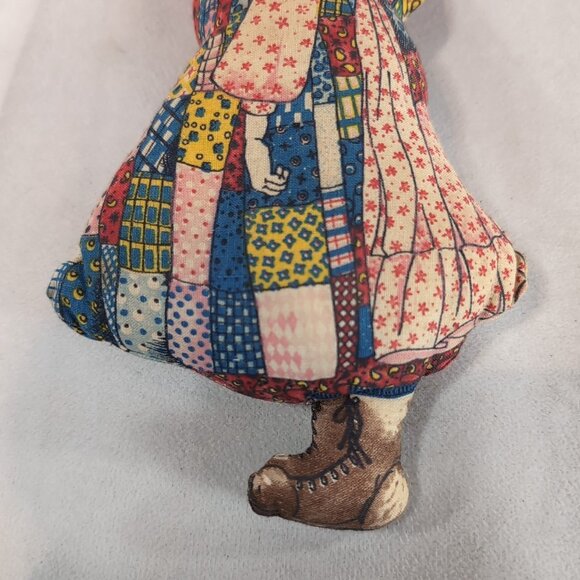 Holly Hobbie Handmade American Greetings Calico Fabrics Red Bonnet Doll Plush - Picture 2 of 7
